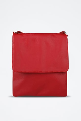 Sac bandoulière en cuir de veau - Rouge