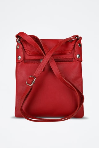 Sac bandoulière en cuir de veau - Rouge