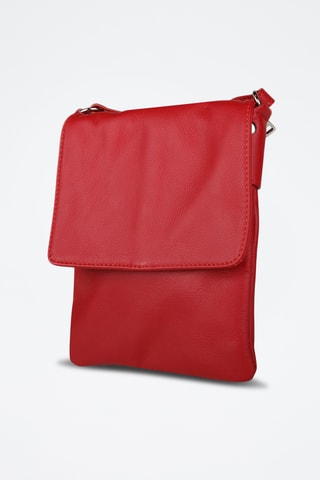 Sac bandoulière en cuir de veau - Rouge