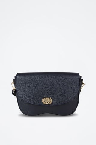 Sac bandoulière en cuir de veau - Bleu