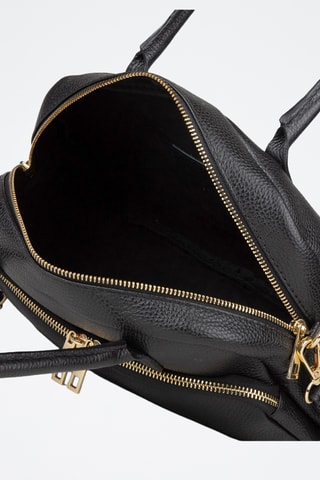 Sac porté épaule en cuir de veau - Noir