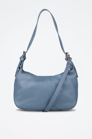Sac porté épaule en cuir de veau - Bleu
