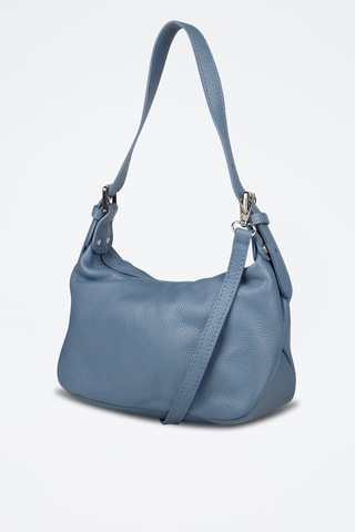 Sac porté épaule en cuir de veau - Bleu