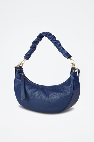 Sac porté épaule en cuir de veau - Bleu marine