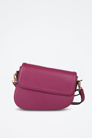 Sac bandoulière en cuir de veau - Fuchsia