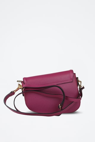 Sac bandoulière en cuir de veau - Fuchsia