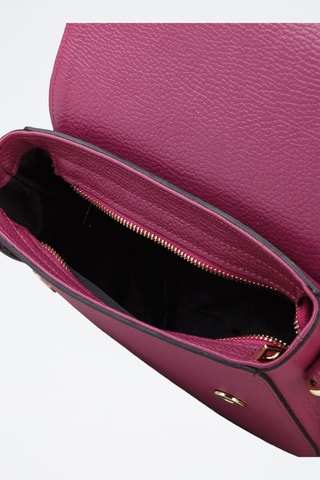 Sac bandoulière en cuir de veau - Fuchsia