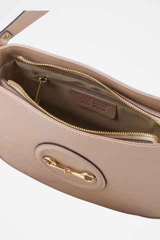 Sac porté épaule en cuir de veau - Beige