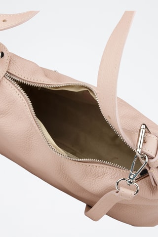 Sac porté épaule en cuir de veau - Beige