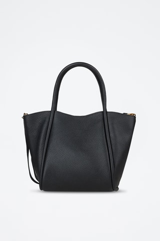 Sac à main et pochette en cuir de veau - Noir