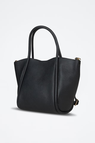 Sac à main et pochette en cuir de veau - Noir