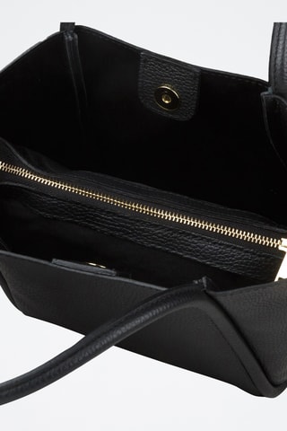 Sac à main et pochette en cuir de veau - Noir