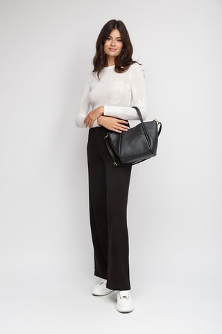 Sac à main et pochette en cuir de veau - Noir