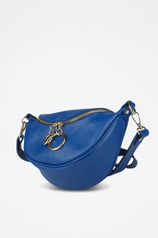 Sac bandoulière en cuir de veau - Bleu