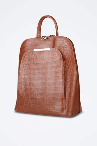 Sac à dos en cuir de veau - Marron