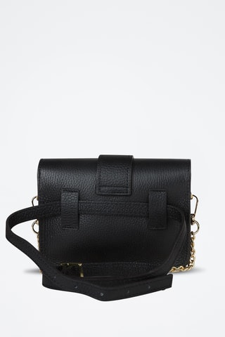 Sac bandoulière en cuir de veau - Noir