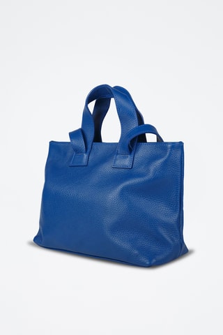 Sac porté épaule en cuir de veau - Bleu