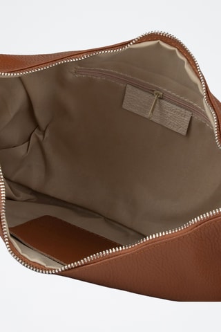 Sac porté épaule en cuir de veau - Marron