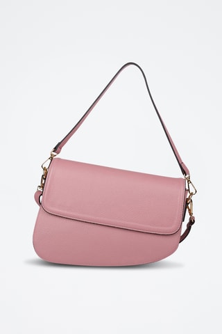 Sac porté épaule en cuir de veau - Rose