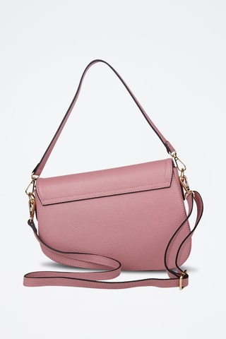 Sac porté épaule en cuir de veau - Rose