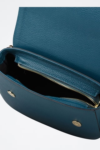 Sac bandoulière en cuir de veau - Bleu