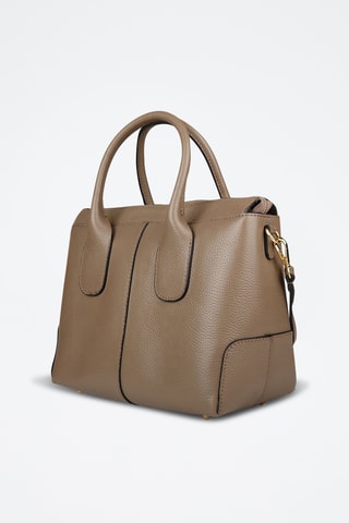 Sac à main en cuir de veau - Taupe