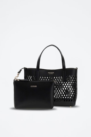 Sac à main et pochette Letty - Blanc et noir
