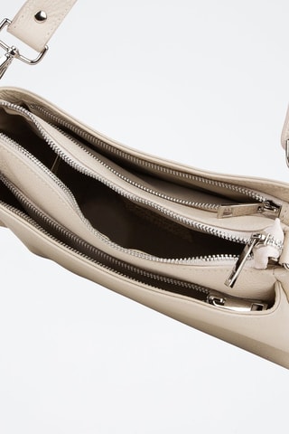 Sac porté épaule en cuir - Beige
