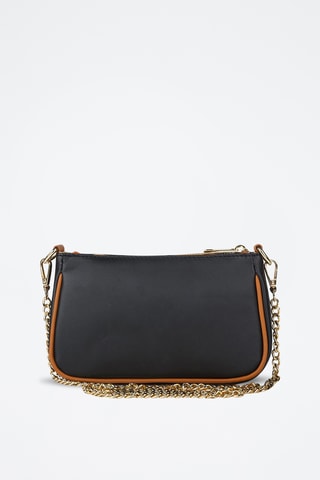 Sac bandoulière en cuir de veau - Noir