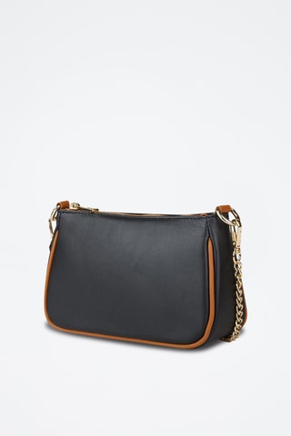 Sac bandoulière en cuir de veau - Noir