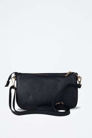 Sac bandoulière en cuir de veau - Bleu marine