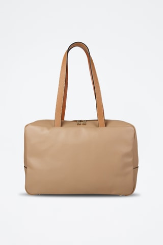 Sac à main en croûte de cuir - Marron