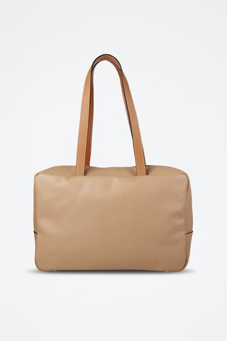 Sac à main en croûte de cuir - Marron