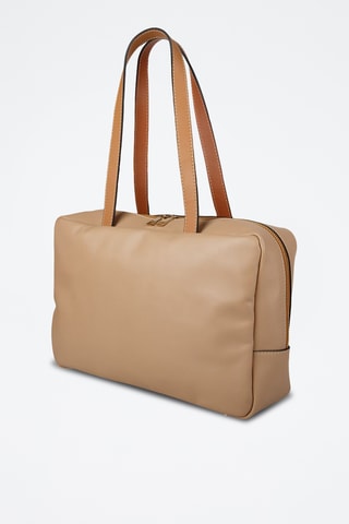 Sac à main en croûte de cuir - Marron