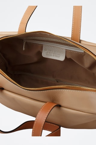 Sac à main en croûte de cuir - Marron