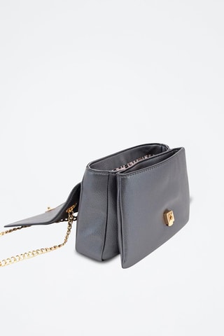Sac bandoulière - Gris, noir et doré