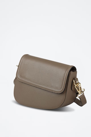 Sac bandoulière en cuir de veau - Taupe