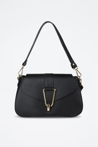 Sac porté épaule en cuir de veau - Noir