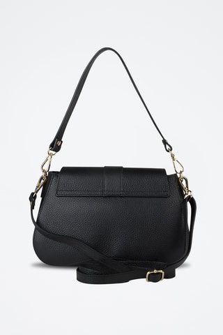 Sac porté épaule en cuir de veau - Noir