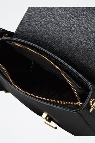 Sac porté épaule en cuir de veau - Noir