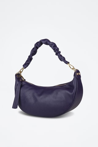 Sac porté épaule en cuir de veau - Violet