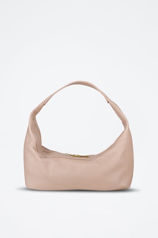 Sac porté épaule en cuir de veau - Beige