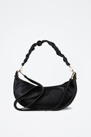Sac porté épaule en cuir de veau - Noir