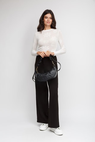 Sac porté épaule en cuir de veau - Noir
