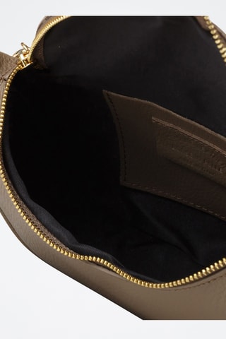 Sac bandoulière en cuir de veau - Taupe