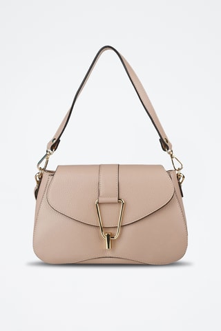 Sac porté épaule en cuir de veau - Beige