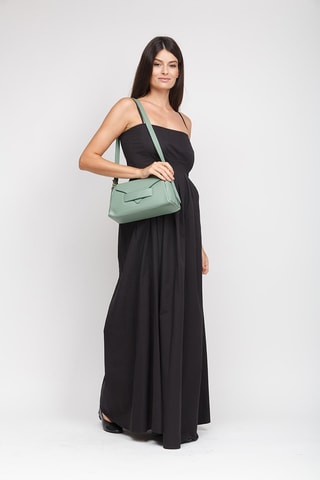 Sac porté épaule en cuir de veau - Vert
