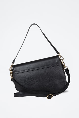 Sac porté épaule en cuir de veau - Noir