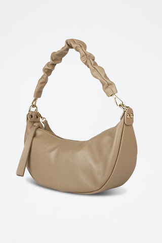 Sac porté épaule en cuir de veau - Taupe