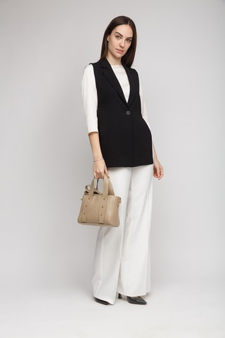 Sac à main en cuir de veau - Beige
